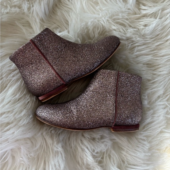 zara girls Other - Zara girls Sparkling Glitter Ankle Boots with Side Zipper